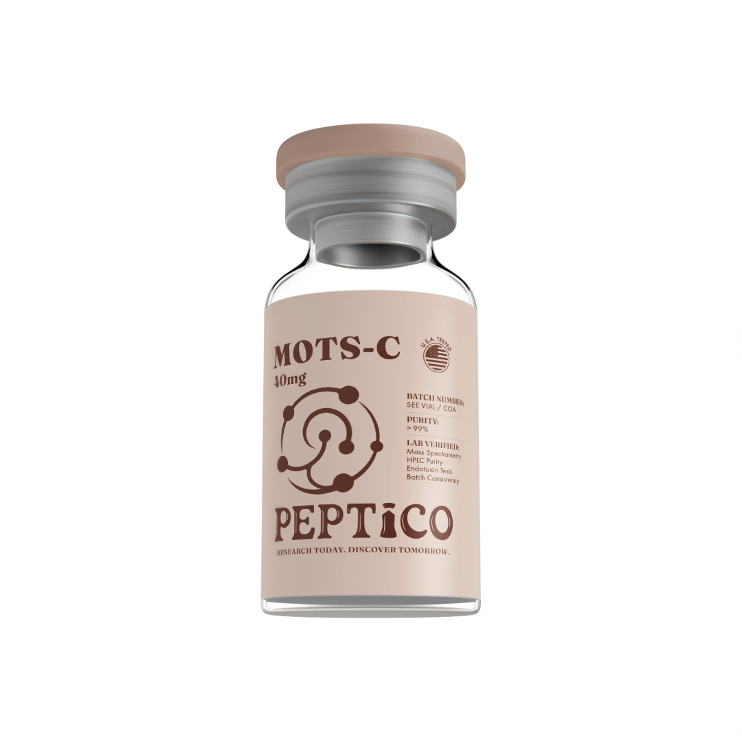 MOTS-C 40mg peptide from Peptico – research-grade, batch-tested, documented certificate of analysis
