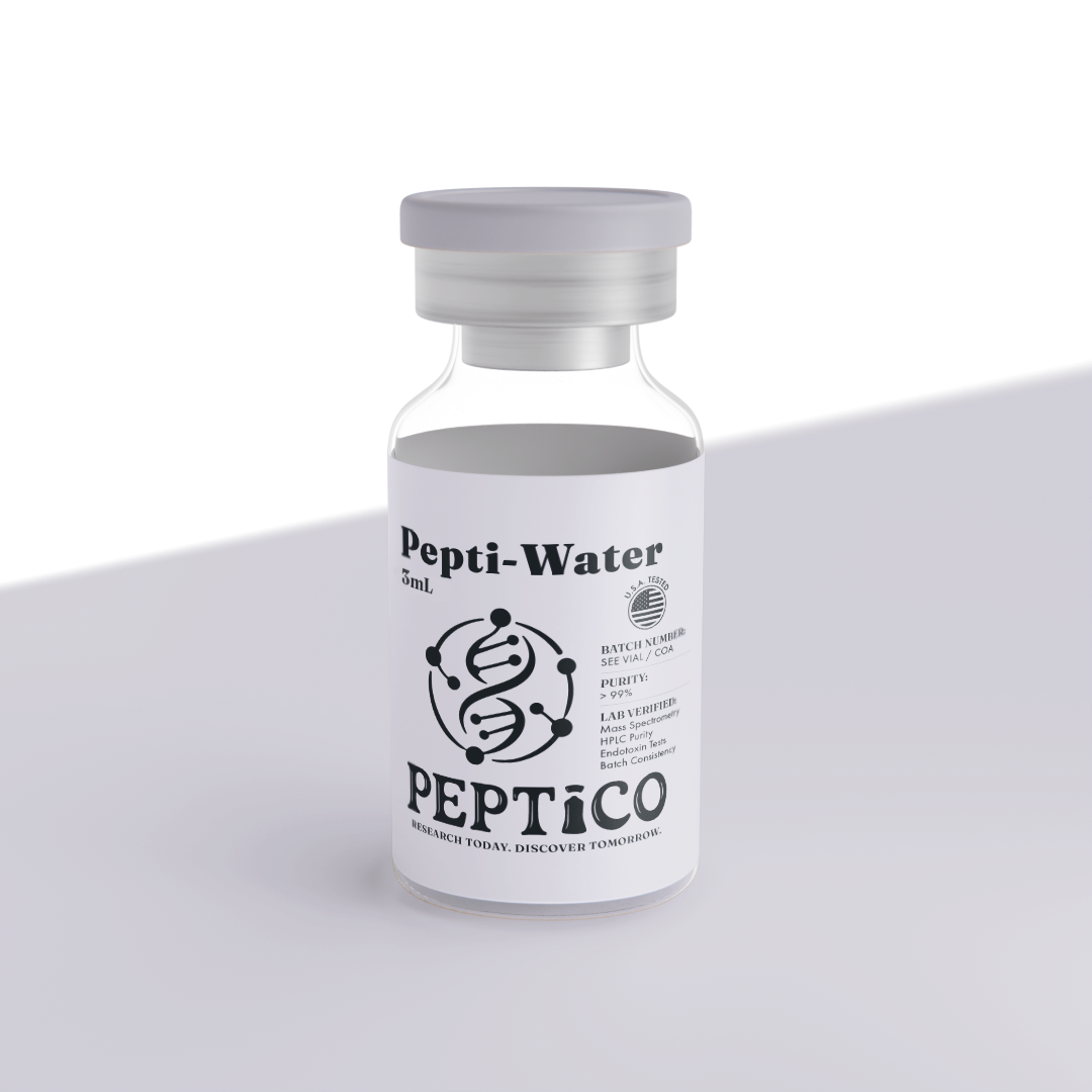 Pepti-Water 3ml research bacteriostatic water solution by Peptico – COA-documented, third-party tested, verified purity